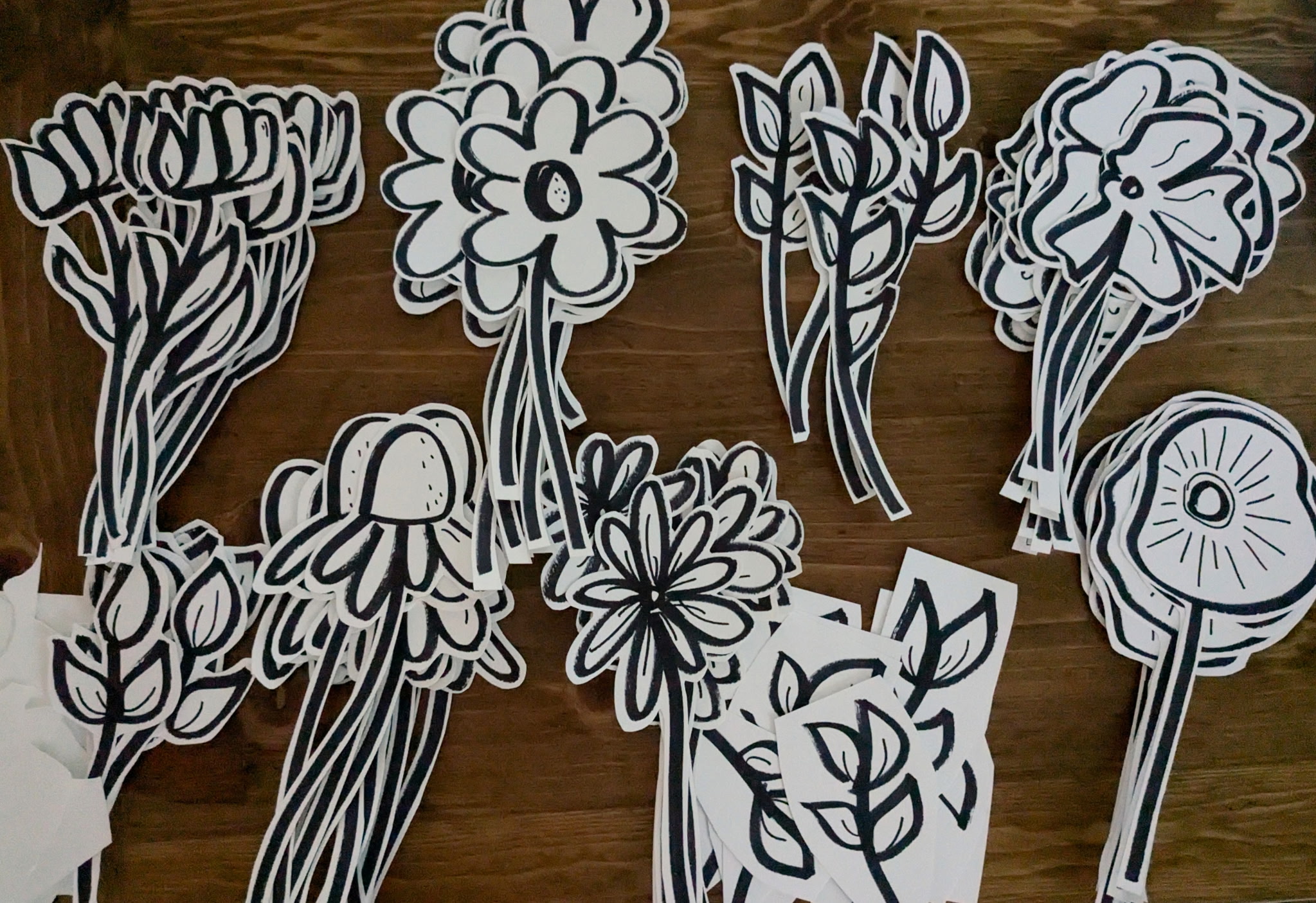 Painted Flower Bouquets at After 6 on Kercheval